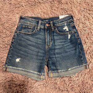 Old Navy Girl High Rise medium Wash Denim Jean Shorts